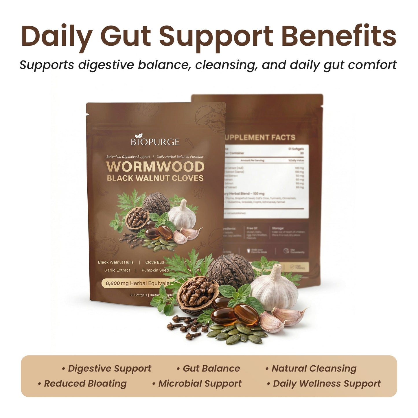 Wormwood Black Walnut 6,600mg softgels