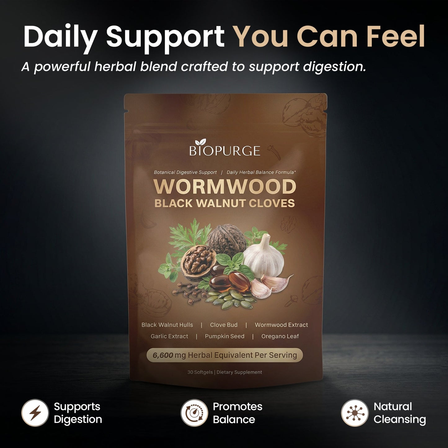 Wormwood Black Walnut 6,600mg softgels